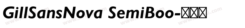 GillSansNova SemiBoo字体转换